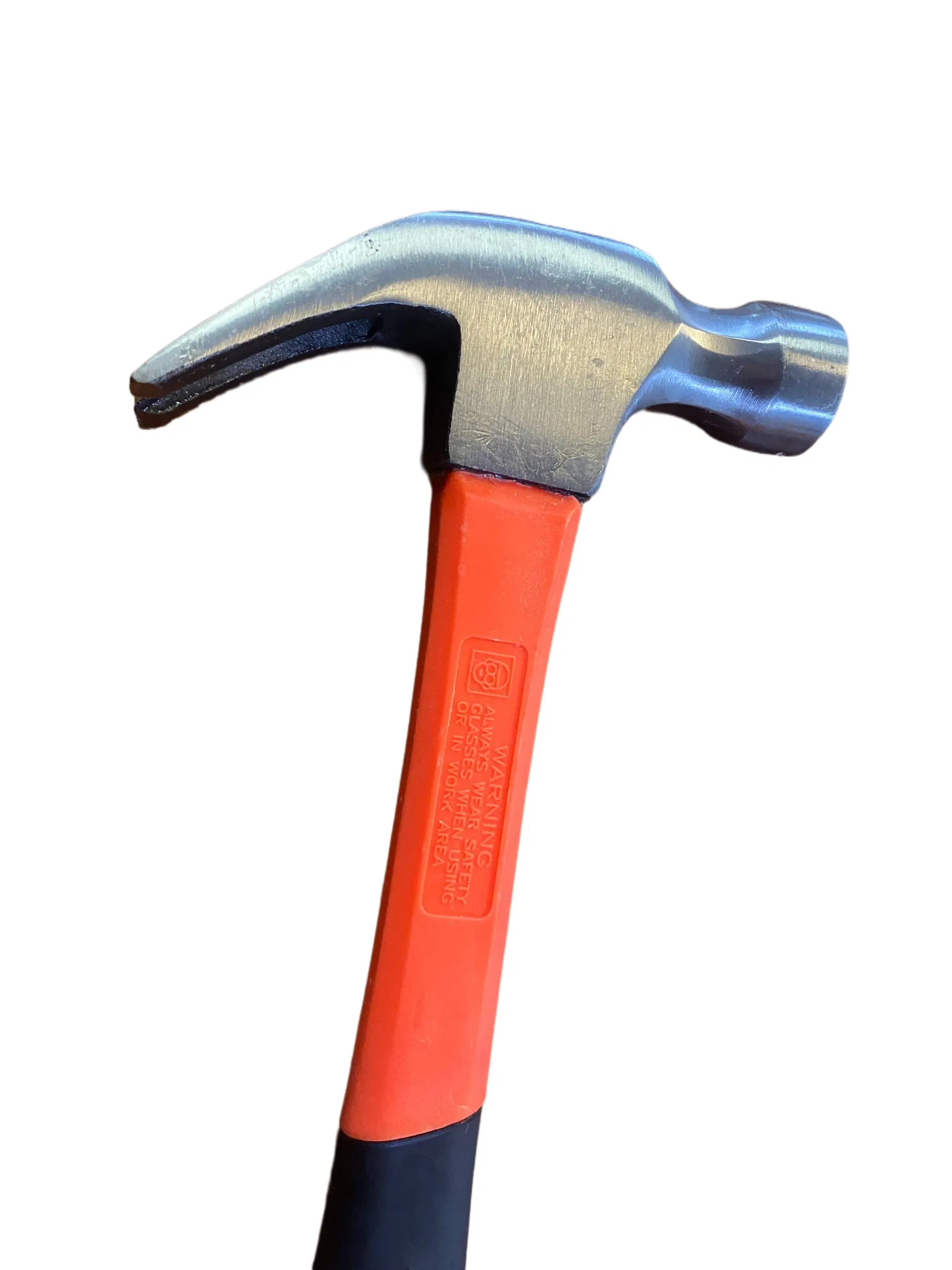 Pure Steel Forged Claw Hammer with Fiberglass Coated Handle Dome Nail Hammer