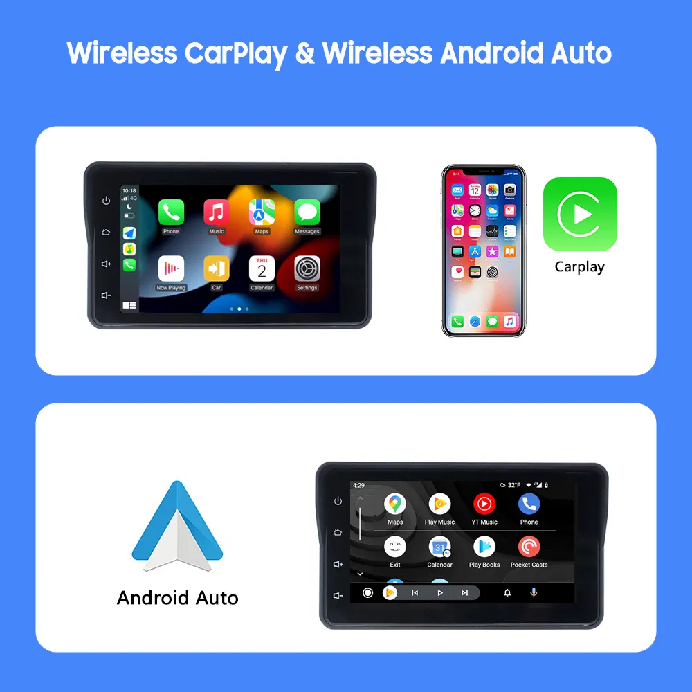 Мотоциклетная мультимедиа система Carplay 5 дюймов с видеорегистратором