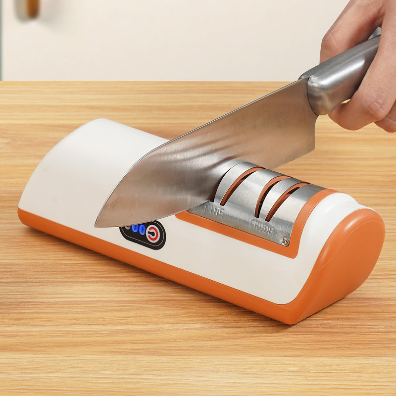 DS-9945OE Amazon Hotsale Electric Knife Sharpener Household Sharpening Stone Multifunctional Automatic Rechargeable Small Electrical Knife Sharpener