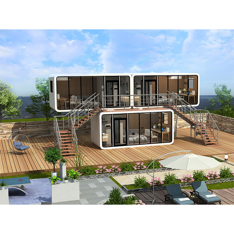 Apple Cabin 20FT 40FT Modern Prefab Tiny House Mobile Working Capsule House