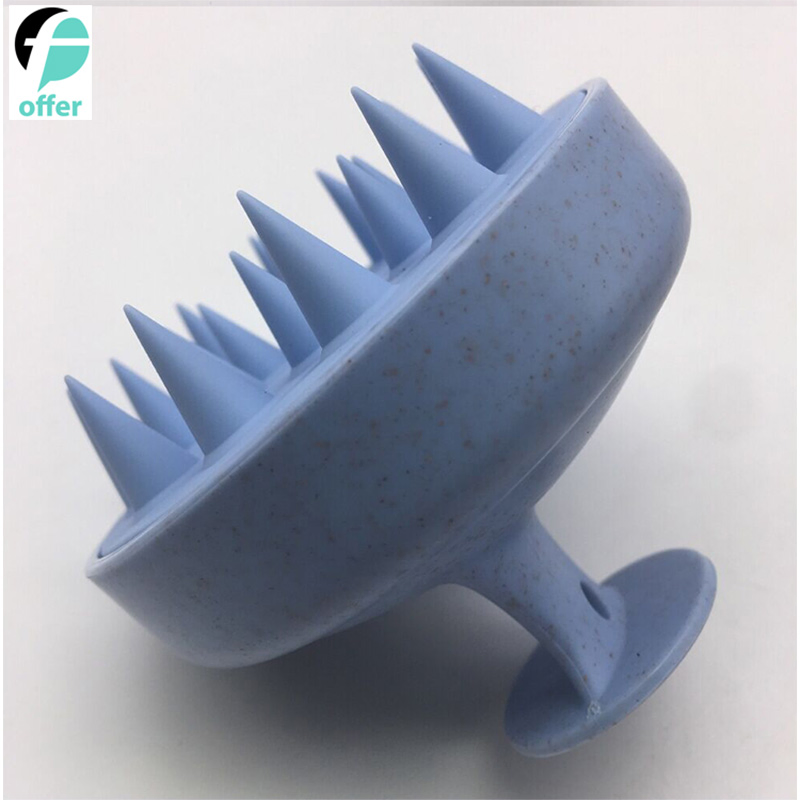 Wheat Straw Silicone Shampoo Brush – Scalp Massager and Hair Cleaning Tool