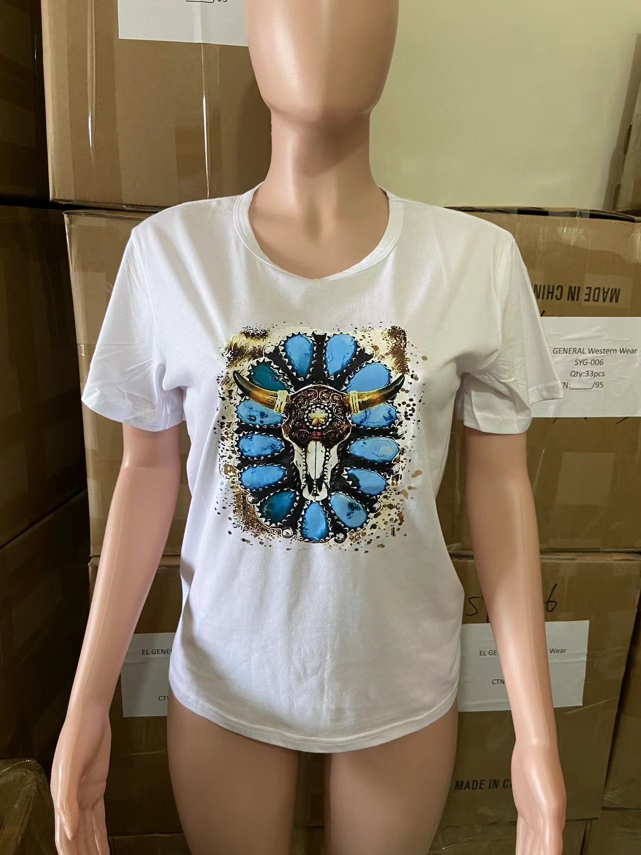 Футболка женская хлопок 180 г/м² с тиснением