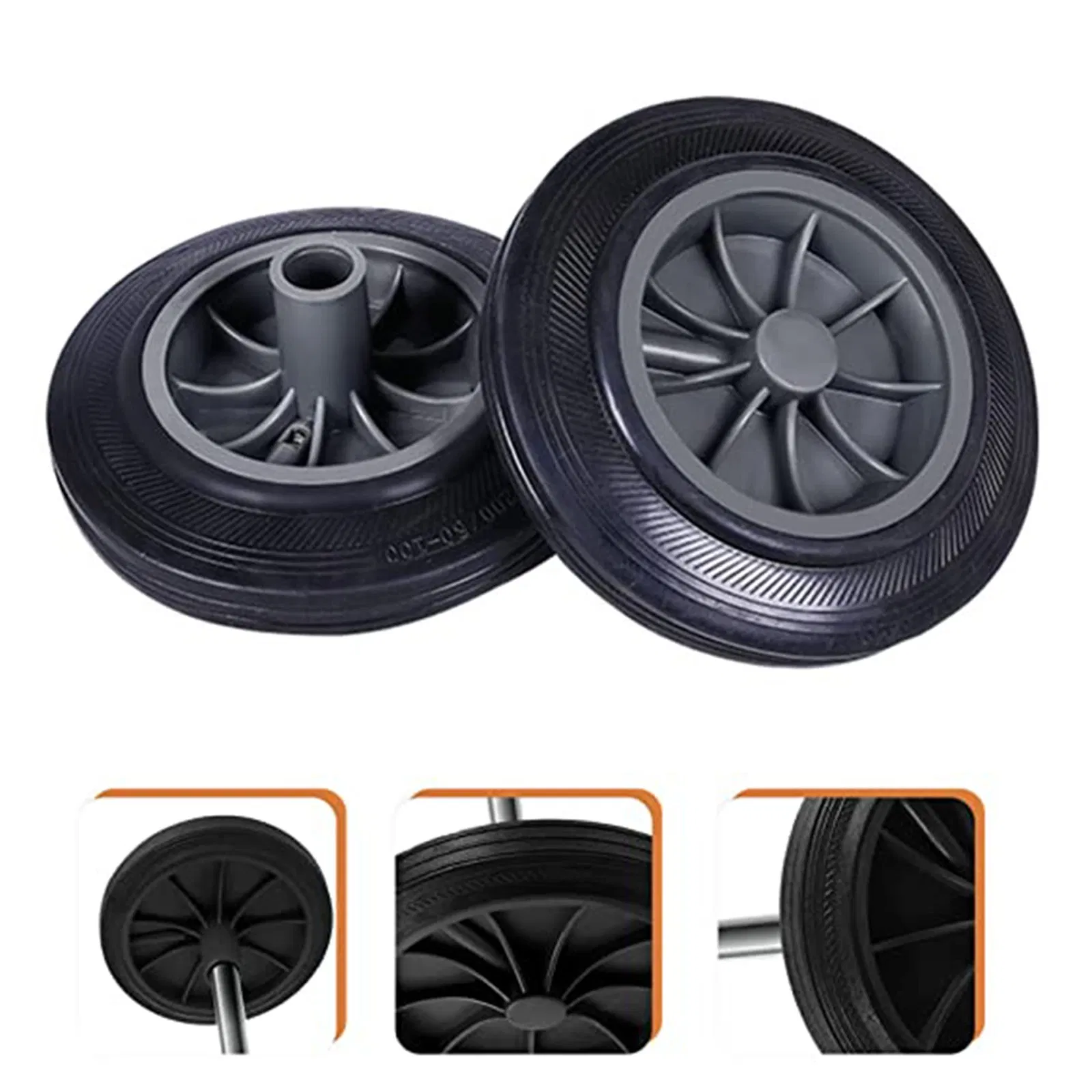 Trash Can Spare Parts Wheelbarrow, Rubbish Holder Wheel Dolly Rubber Wheels Garbage Can Caster