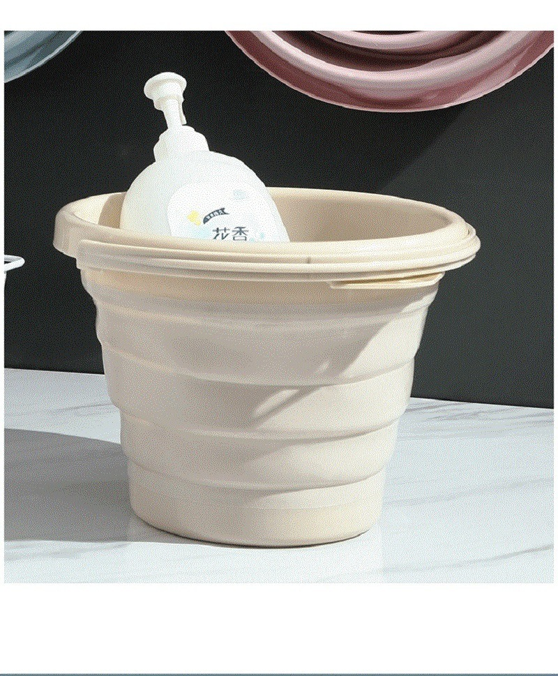 10 L Collapsible Bucket Portable Folding Water Container Space Saving Bucket for Washing, Camping, Hiking and Home Bl16437