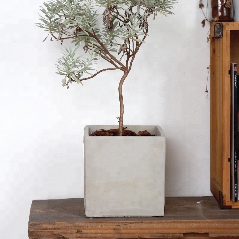 Горшок бетонный квадратный Зеленый сад