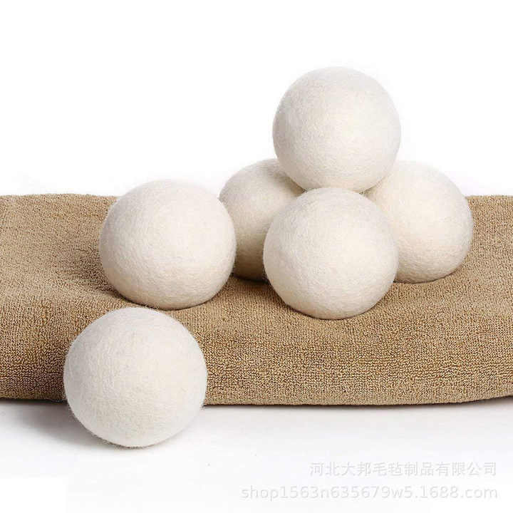 Custom Size Organic Eco Wool Dryer Ball 6pack for Laundry