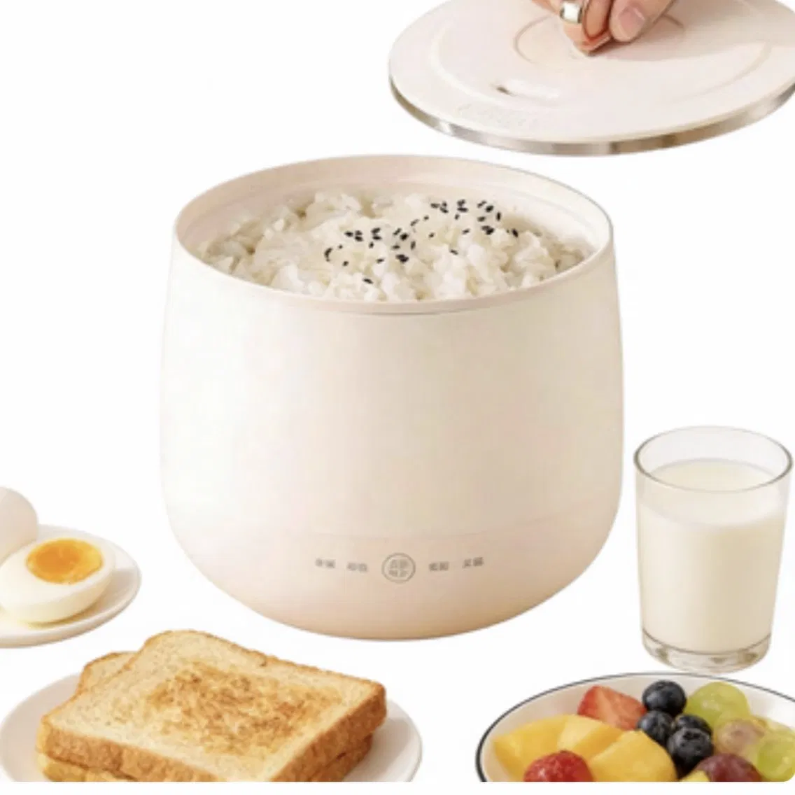 8L Ceramic Inner Pot Rice Cooker 2-3 People Spherical Pot Keep Warm 3c Certified Base Heating
