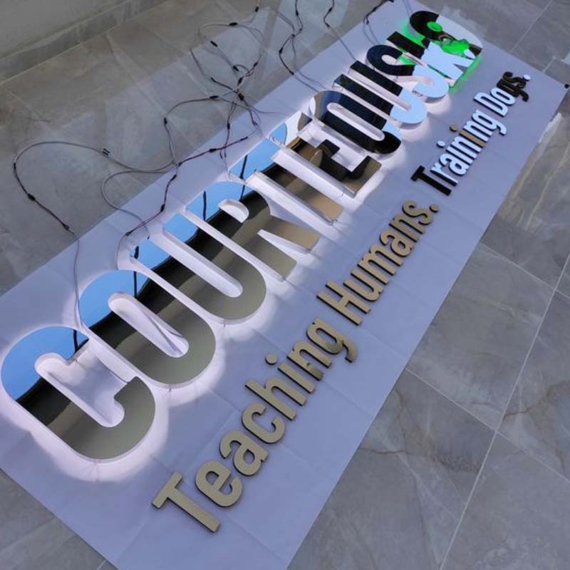 Ezd Stainless Steel Laser Cut Illuminated Backlit Advertising Channel Letters