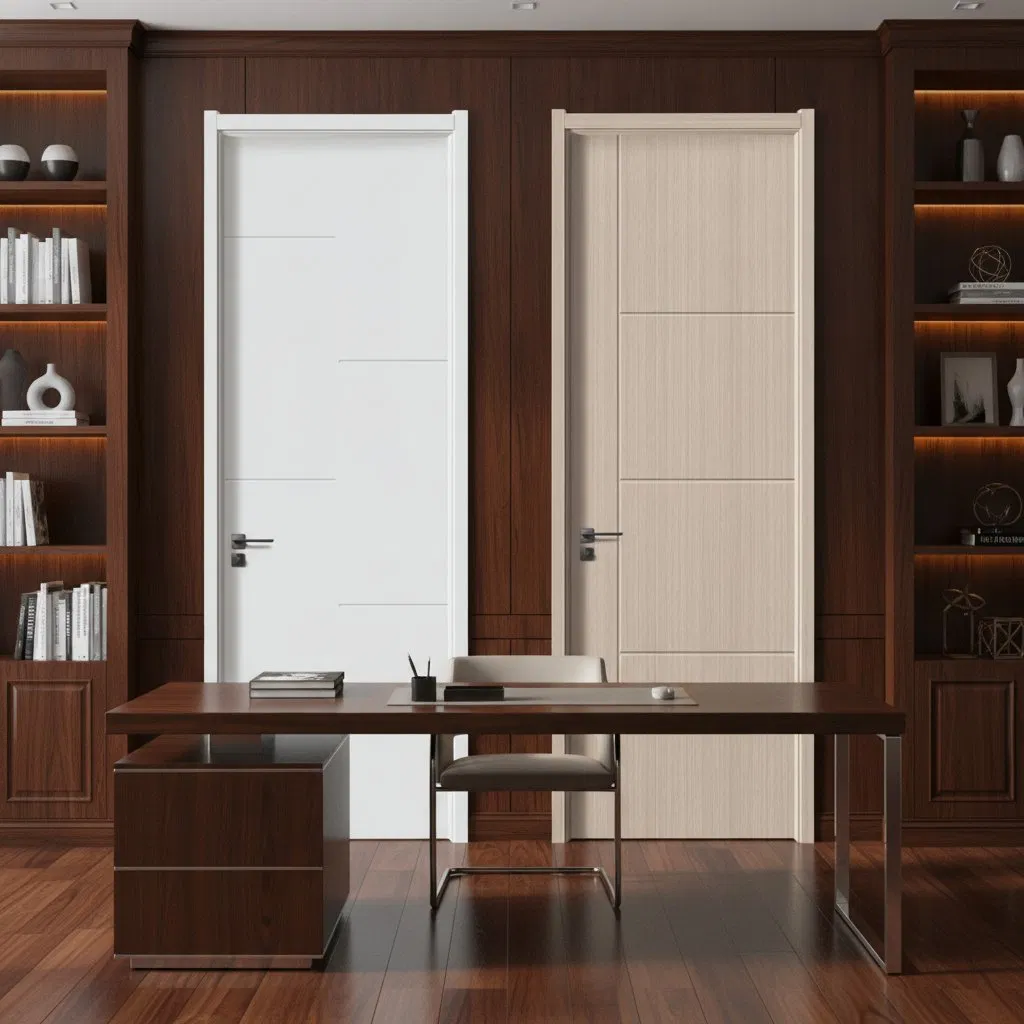 Shengyifa Flush Design Interior Wood Plastic Bathroom Toilet WPC Door