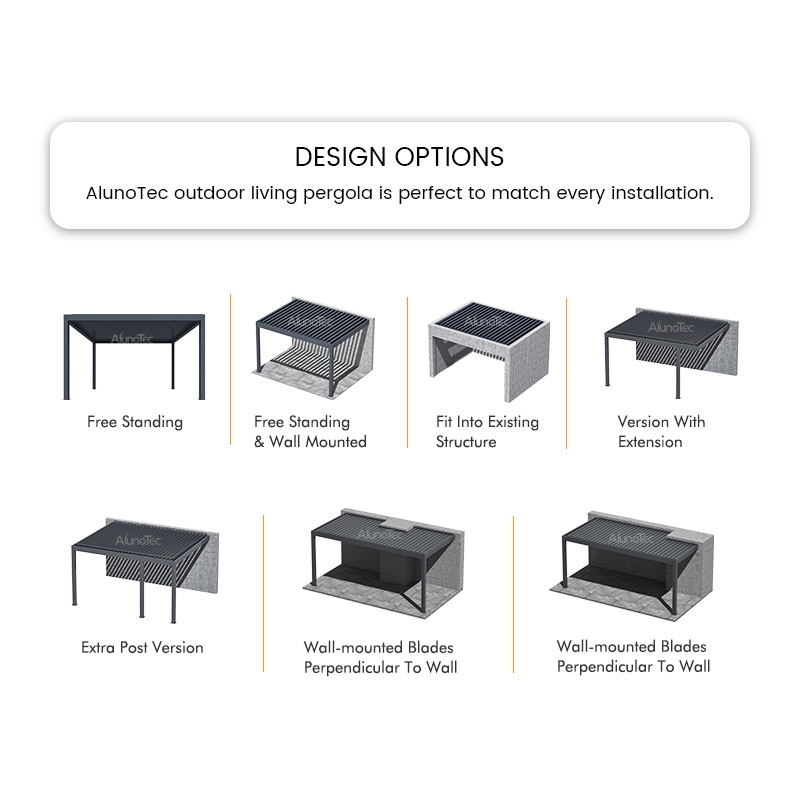 Outdoor Alloy Awning Garden Gazebo for Oasis With Side Blinds
