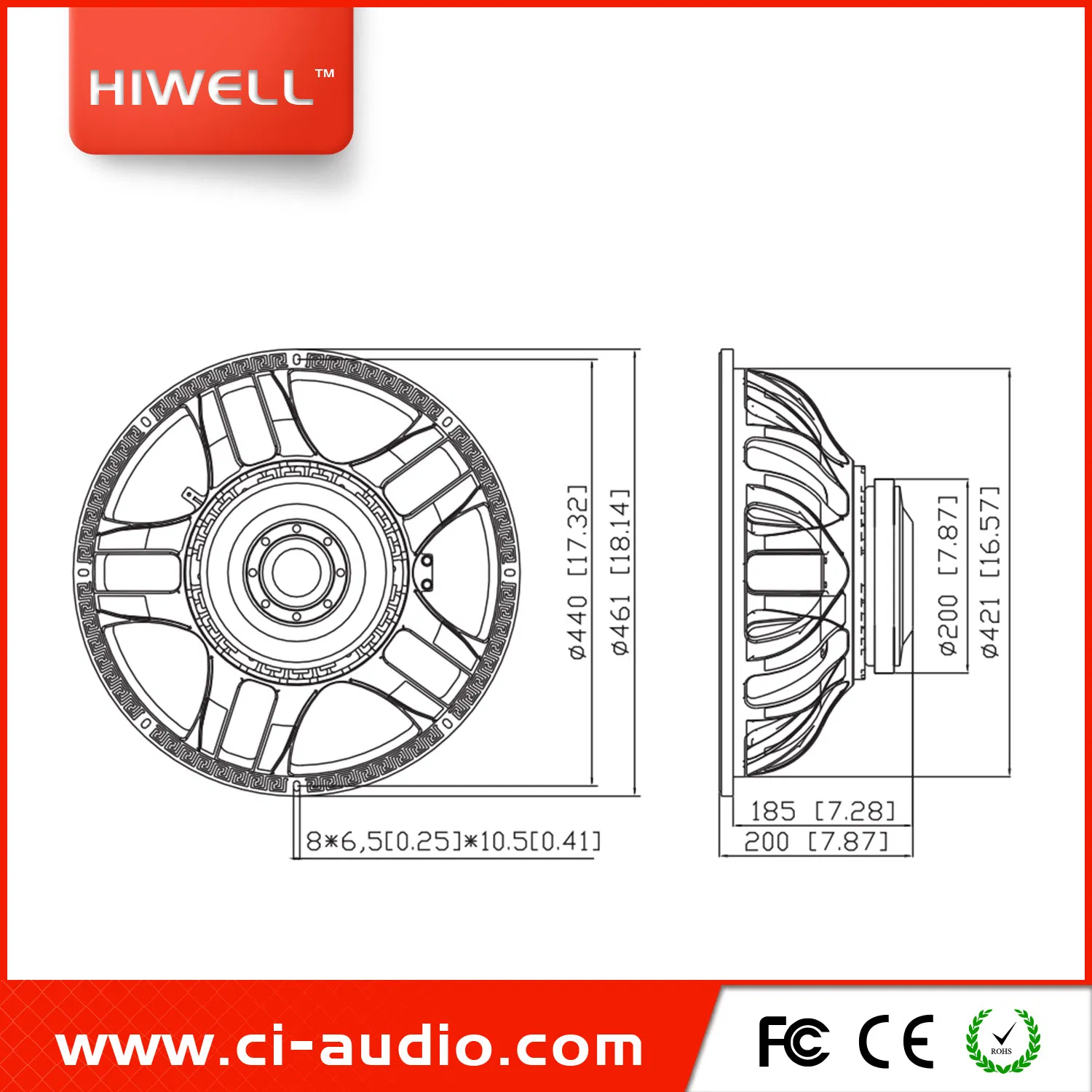 Powered Speaker 18'' High Power Subwoofer 3.6'' Voice Coil 1600watt Loudspeaker.