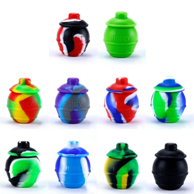 3/5/11/15/26/28ml Various Styles Silicone Oil Container Food Grade Silicone Jar