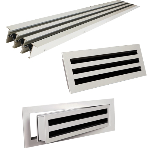 HVAC System Aluminum Linear Slot Diffusers Air Registers with Removable Core