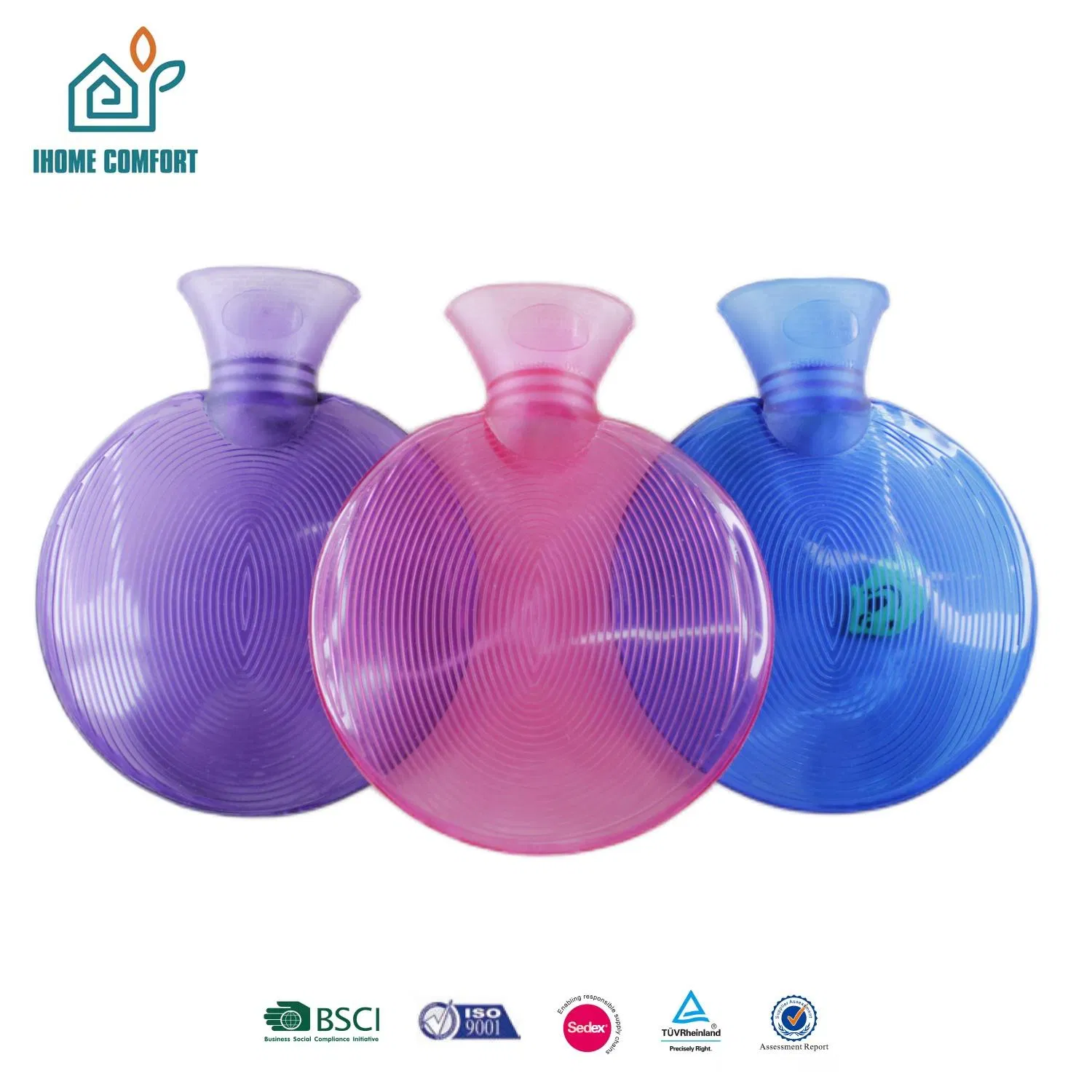 Round Shape New Material PVC Hot Water Bottle