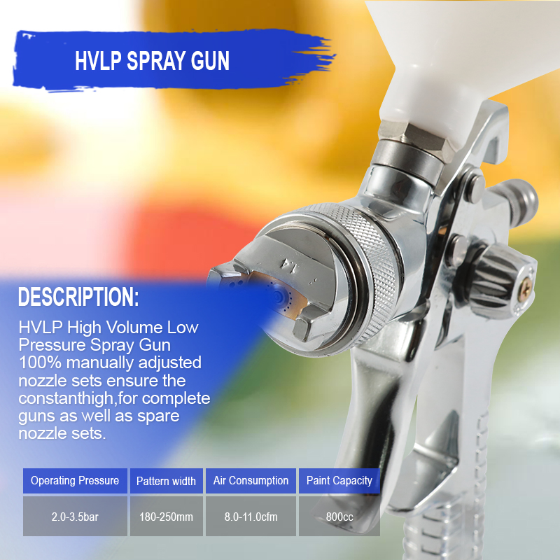 1.2/1.4/1.8/2.0mm Pneumatic Spray Gun Air HVLP Car Automotive Paint Spray Gun