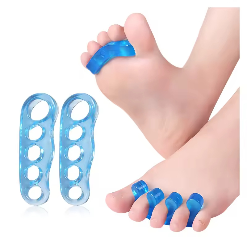 Hammer Five Toe Straightener Stretcher Soft Silicone Gel Toe Spacers for Bunions