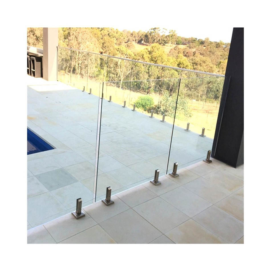 Spigot Glass Railing Aluminum Black Framed Used Pipe Stair System Spigot Glass Railing