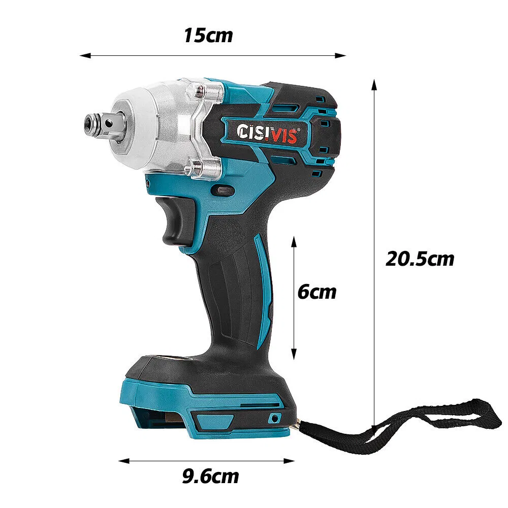 21V Electric Torque 1/2 Impact Cordless Power Wrenches Heavy Duty