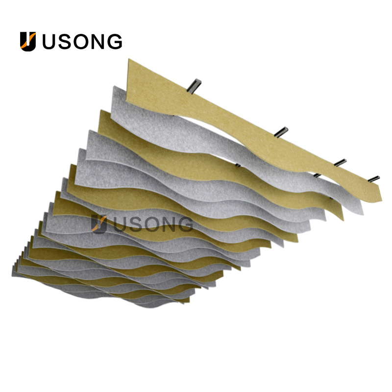 Acoustic Ceiling Wave Felt Panels - B1 Fire Safety, Usong Quality
