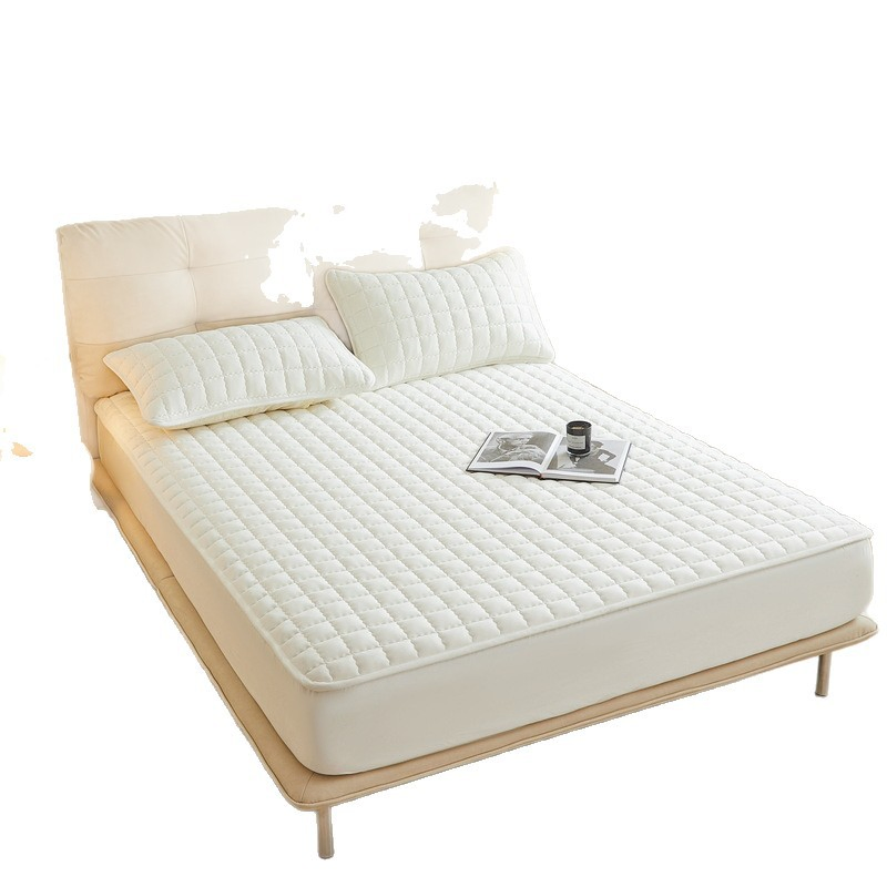 Joy Home Fashion Non-Slip One-Piece Waterproof Padded Fixed Mattress Protector Bed Sheet Fitted Shee