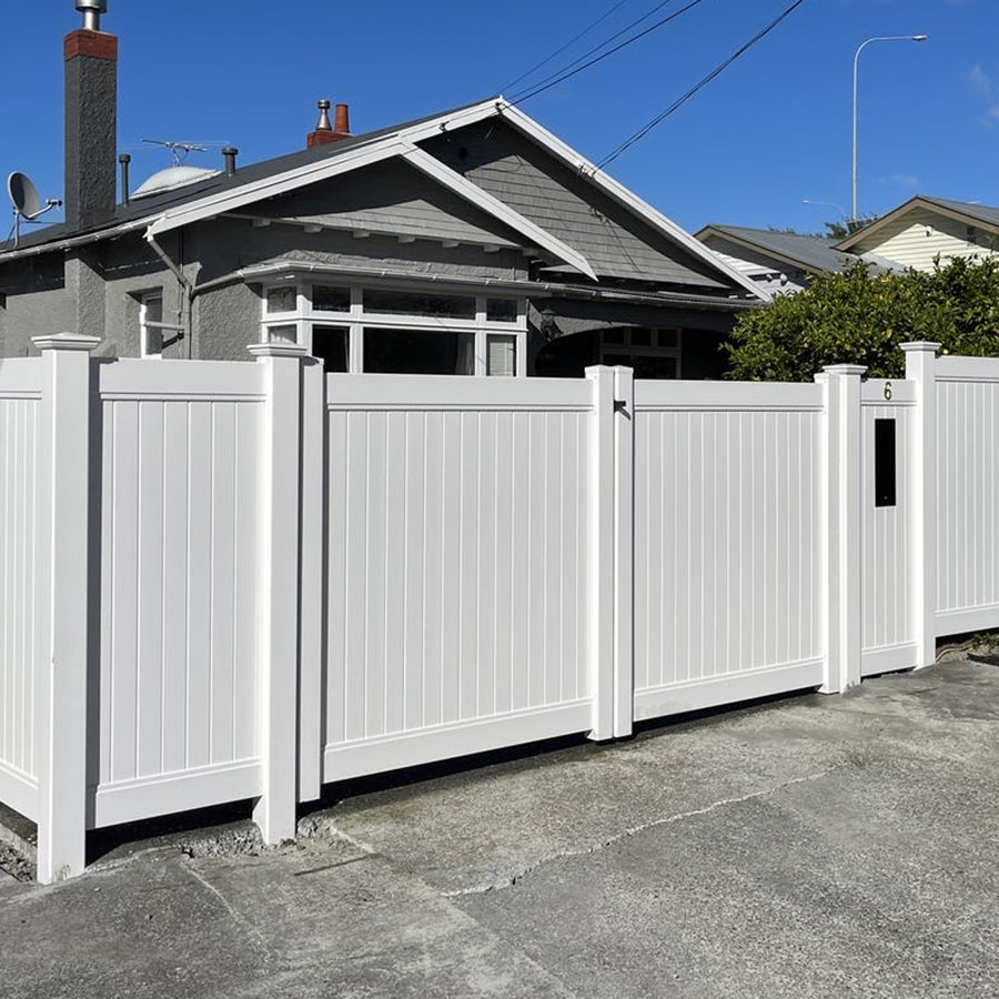 6FT. Hx8FT. W White Vinyl PVC Plastic Privacy Fence Panels for Garden
