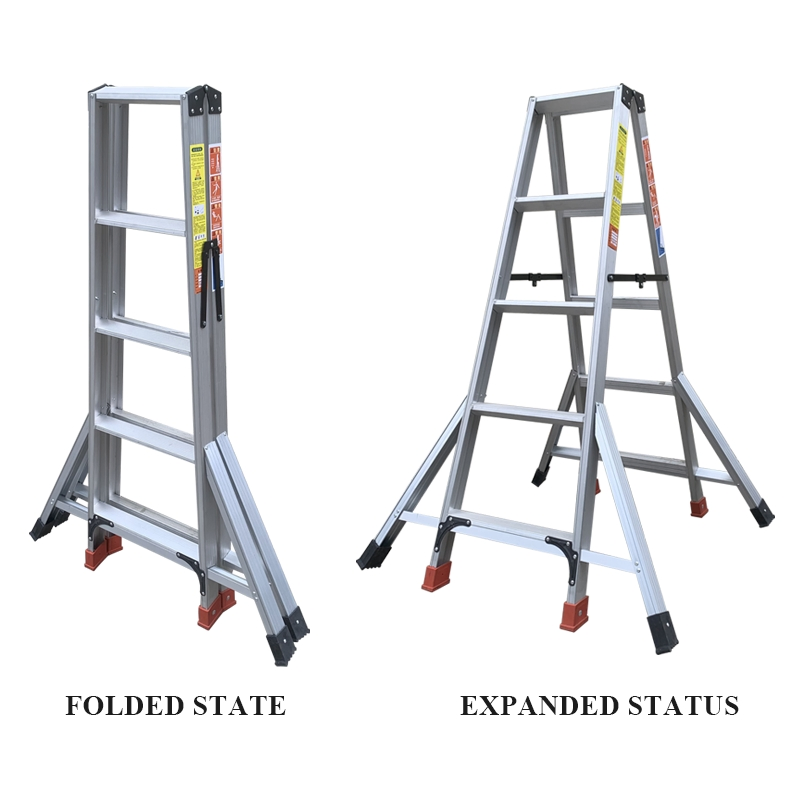 Portable Household Aluminum 4 Step Ladders Scaffold Ladder / Aluminium Folding Ladder
