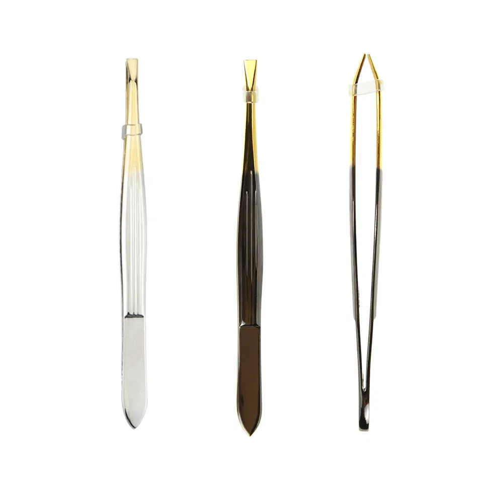 Lash Extension Fiber Tip Tweezers Gold Fiber Tip Eyelash Tweezers