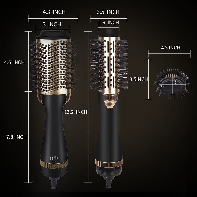 Hot Brush 24K Gold One-Step Hair Dryer and Volumizer Curler Comb