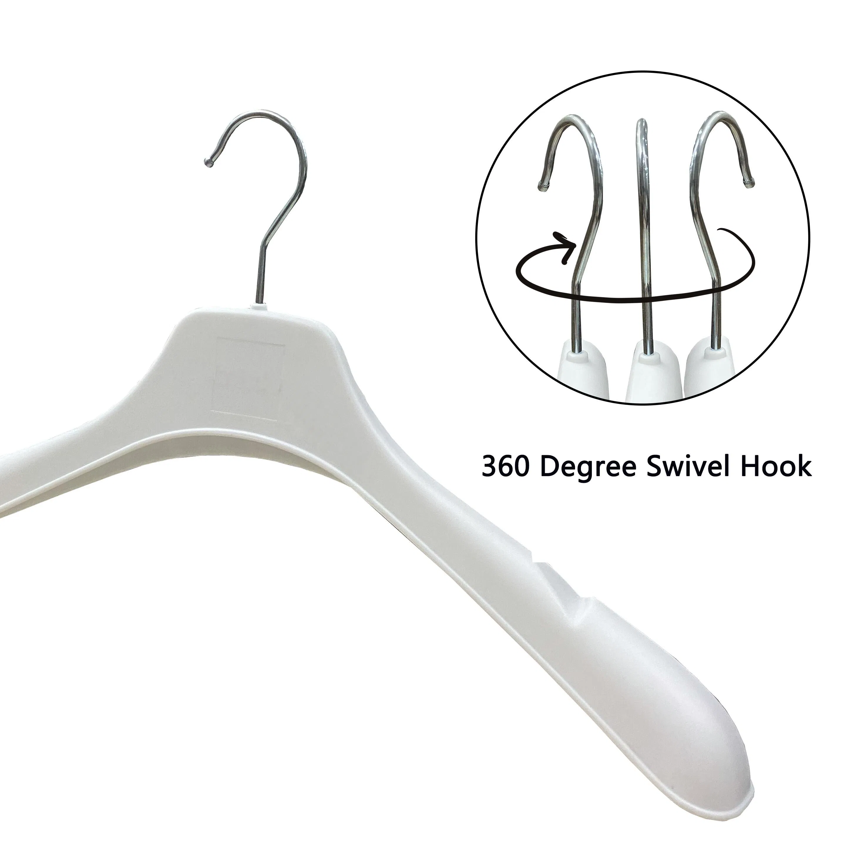 Display Hanger Fashion Black Plastic Jacket Hanger with Metal Hook (46cm)