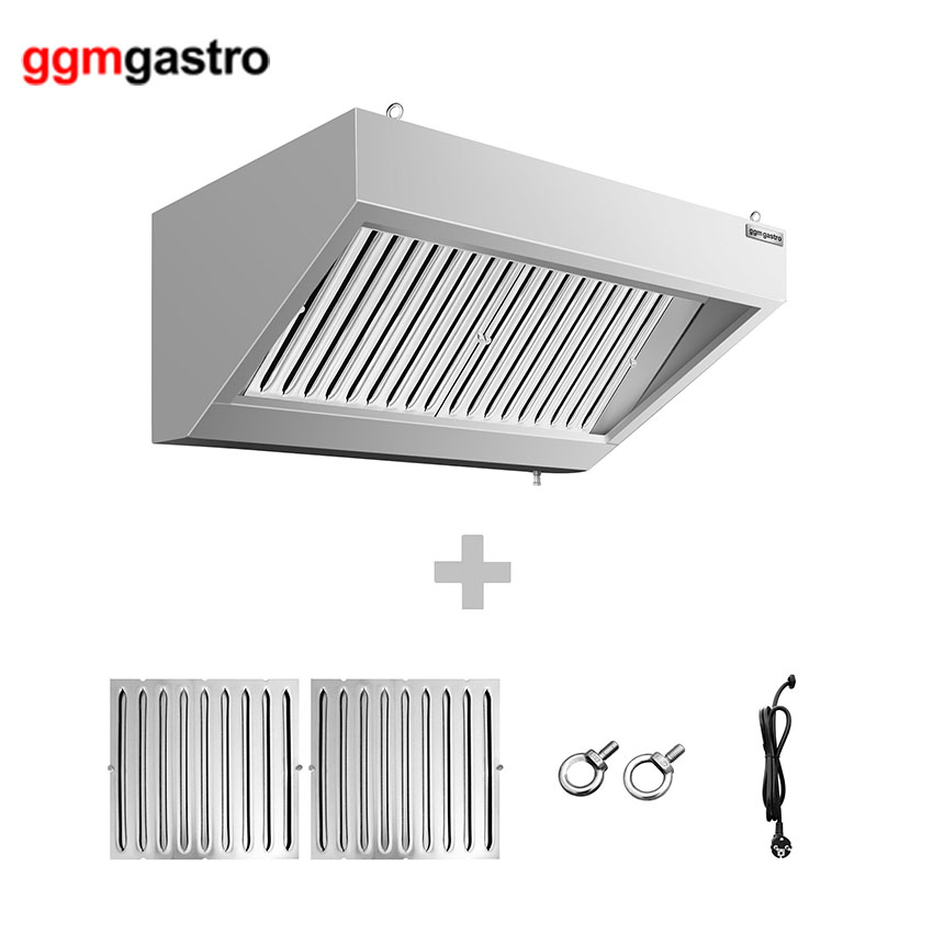 Commercial Restaurant Kitchen Exhaust Hood Wall Mounted Exhaust System