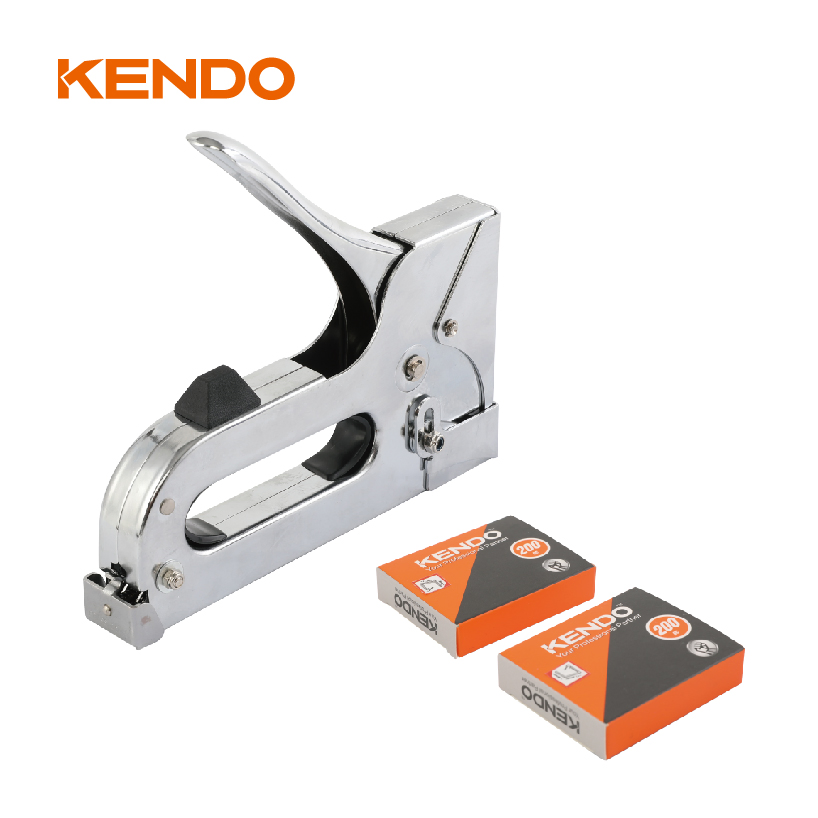 Kendo Heavy Duty Staple Gun Compatible with 400PC 8mm D-Type Staples