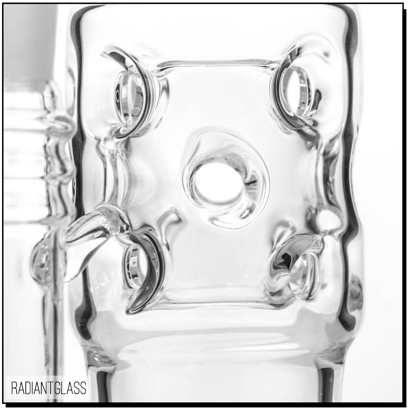 Wholesale Thick Straight Fab Tornado Glass Water Pipe with 14mm Bowl Smoking Shisha