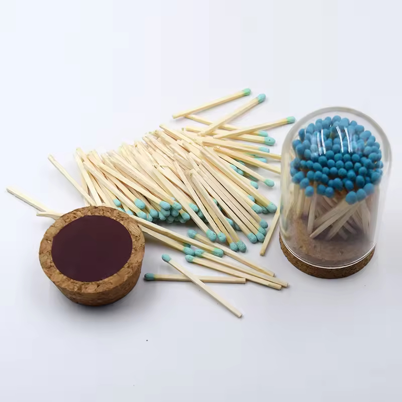 Personalized Glass Jar Matches Wooden Sticks for Home Decor