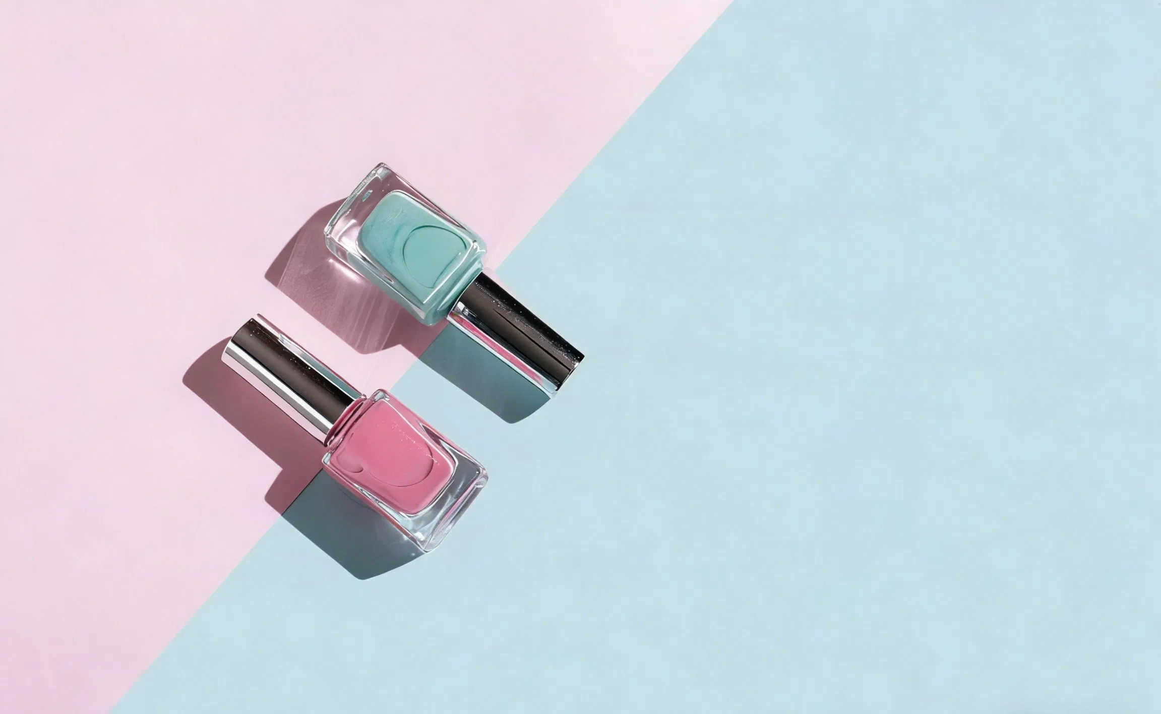 High Fashion-Forward Empty Glass Nail Polish Bottle