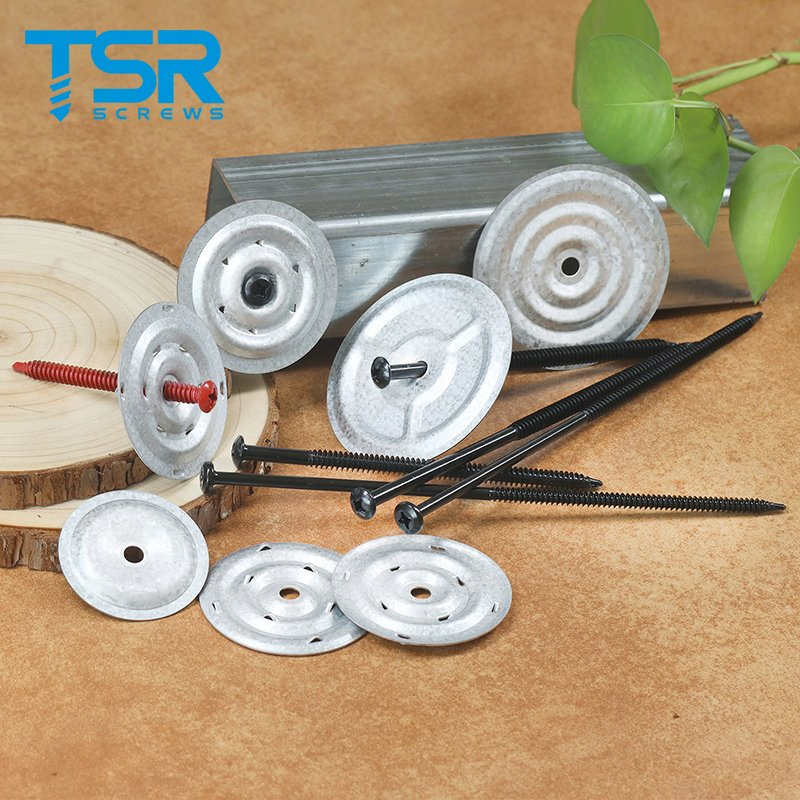 TSR/Tsingri AZ-55 Galvalume Steel Barbed Sheet Metal Seam Plates for Insulation & Membrane Screws
