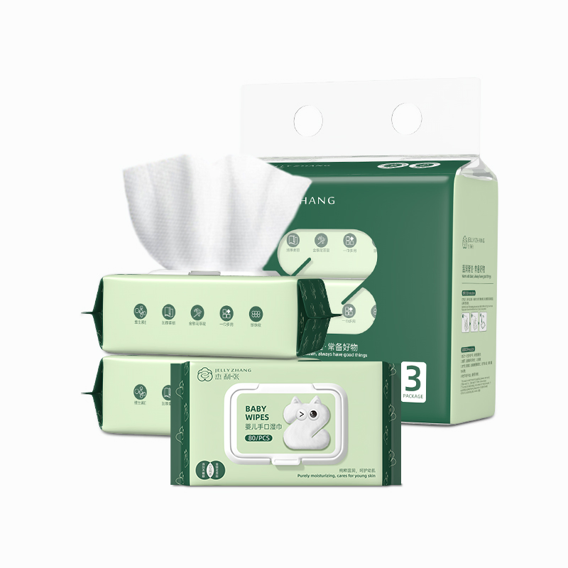 Disposable Portable baby hand  soft no addition cleaning wet wipes