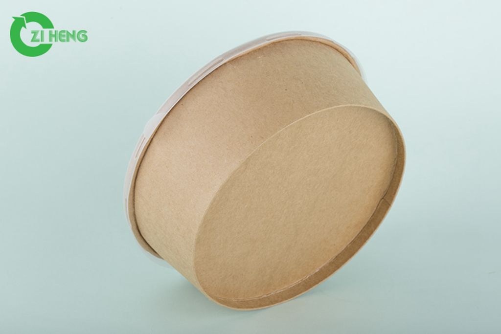 Disposable Kraft Paper Salad Rice Noodle Bowl with Lids