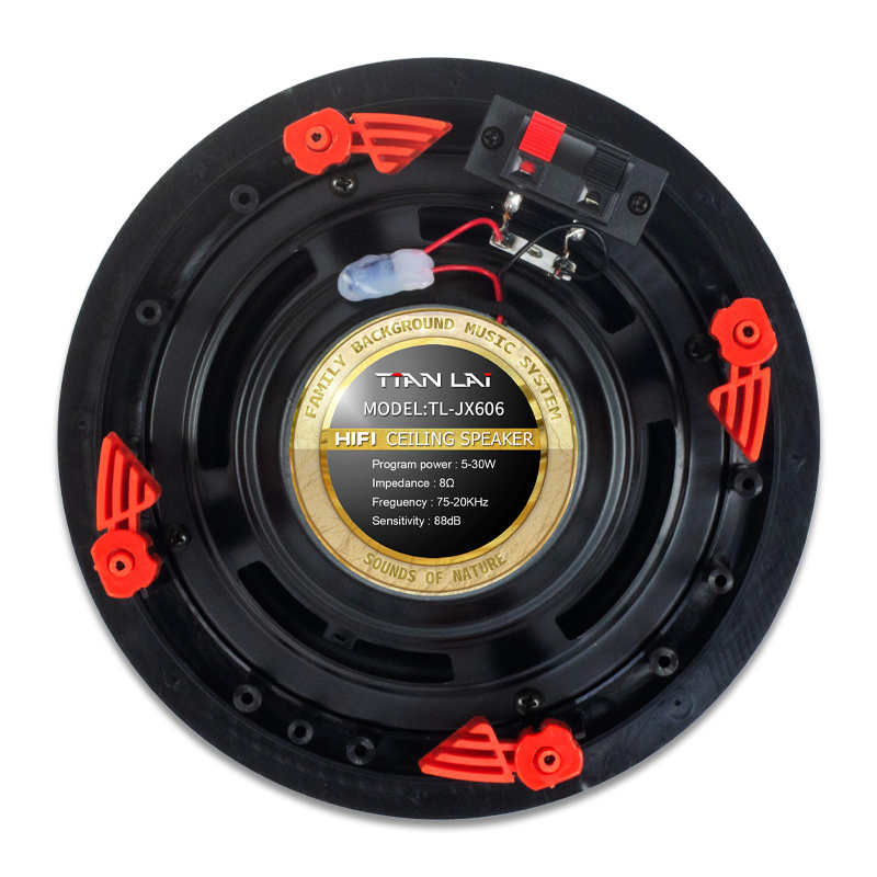 Tianlai Tl-Jx606 Professional Stereo Audio 80W Ceiling Flush Speaker Home Theater Two-Way Passive Coaxial PA Speaker