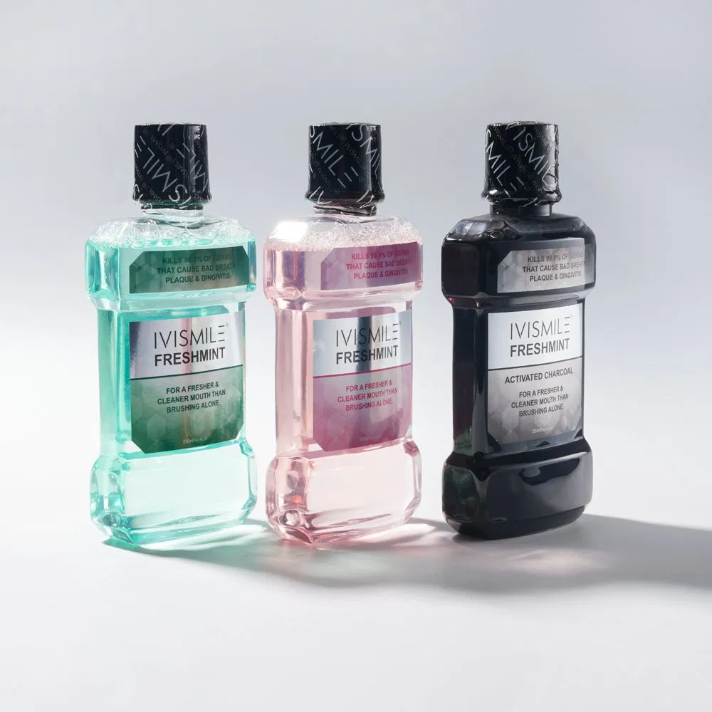 Customized Private Loge Natural Charcoal Coconut Professional Teeth Whitening Mouthwash