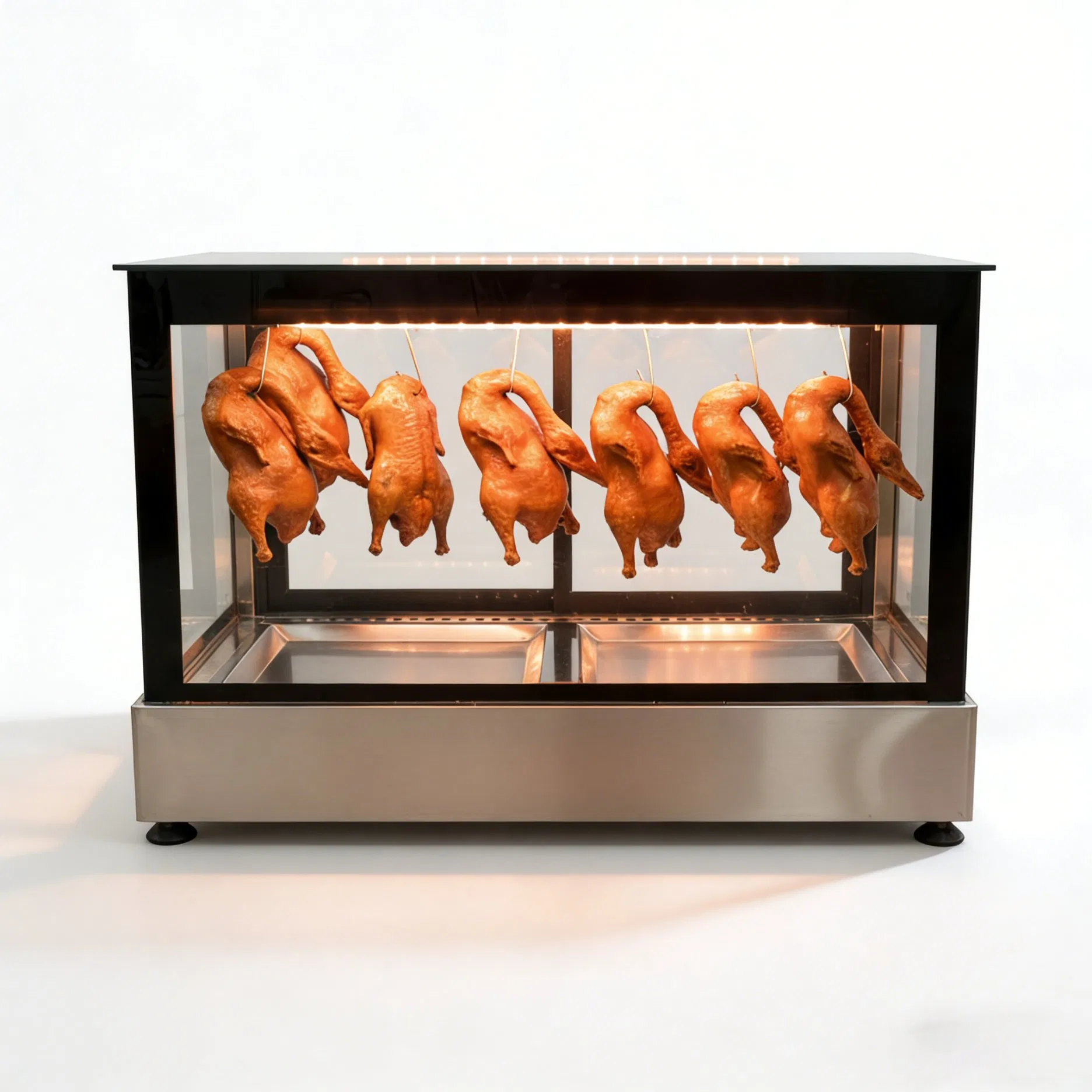 Roast Duck Display Warmer Countertop Heating Cabinet for Restaurant Food Display