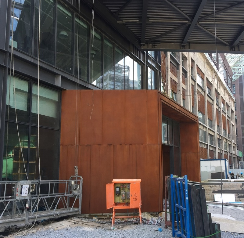 Modern Design Corten Steel Facade Exterior Cladding Rusted Metal Siding Wall Panel