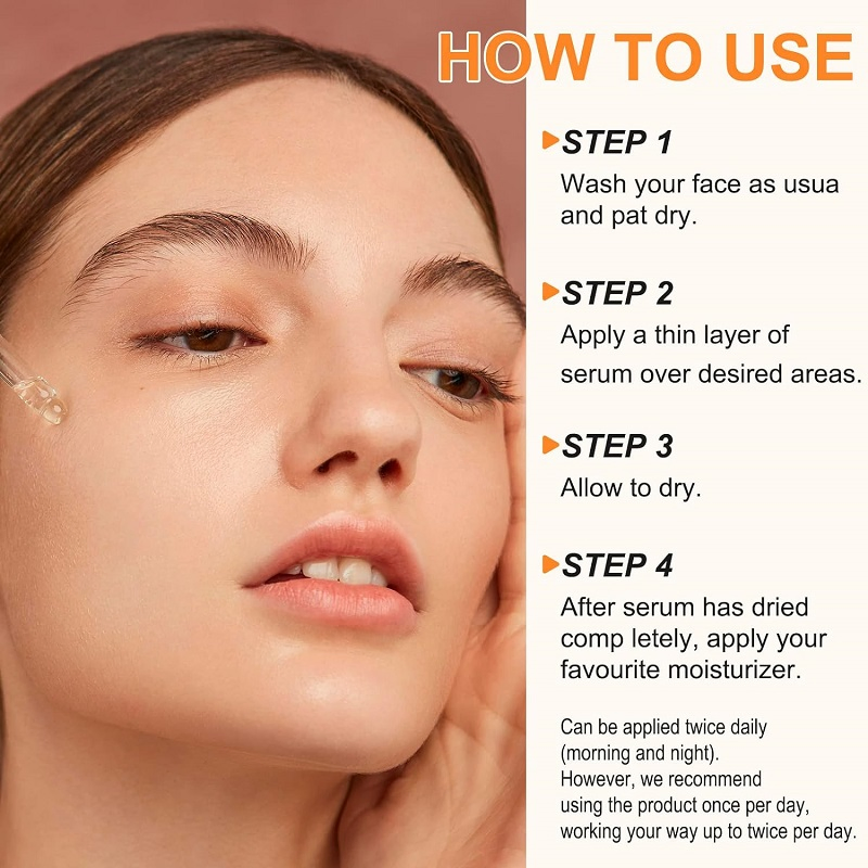 OEM ODM Private Label 100% Pure Vitamin C Facial Essence Serum Whitening Natural Organic Vitamin C Facial Serum