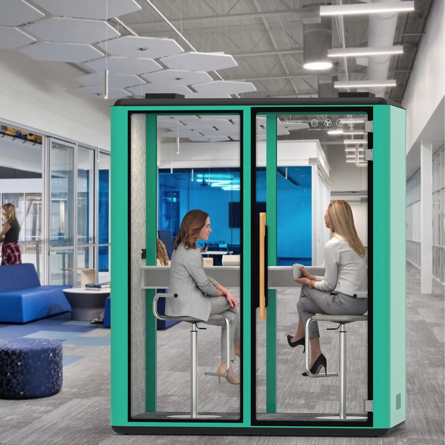 Eco-Friendly Waterproof Movable Commercial Silent Cabin for Office Building