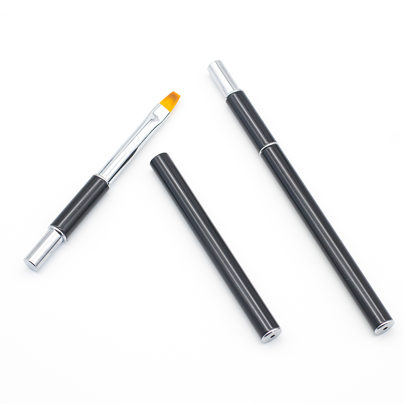 Guyo Nylon Gel Brush with Black Metal Handle for UV Gel