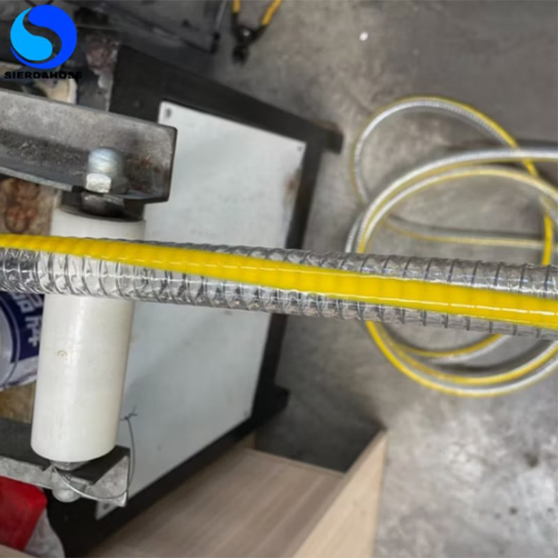 Transparent PVC Spring Hose PVC Spiral Steel Wire Hose for Water Oil Powder Suction Discharge Conveying and Irrigation System