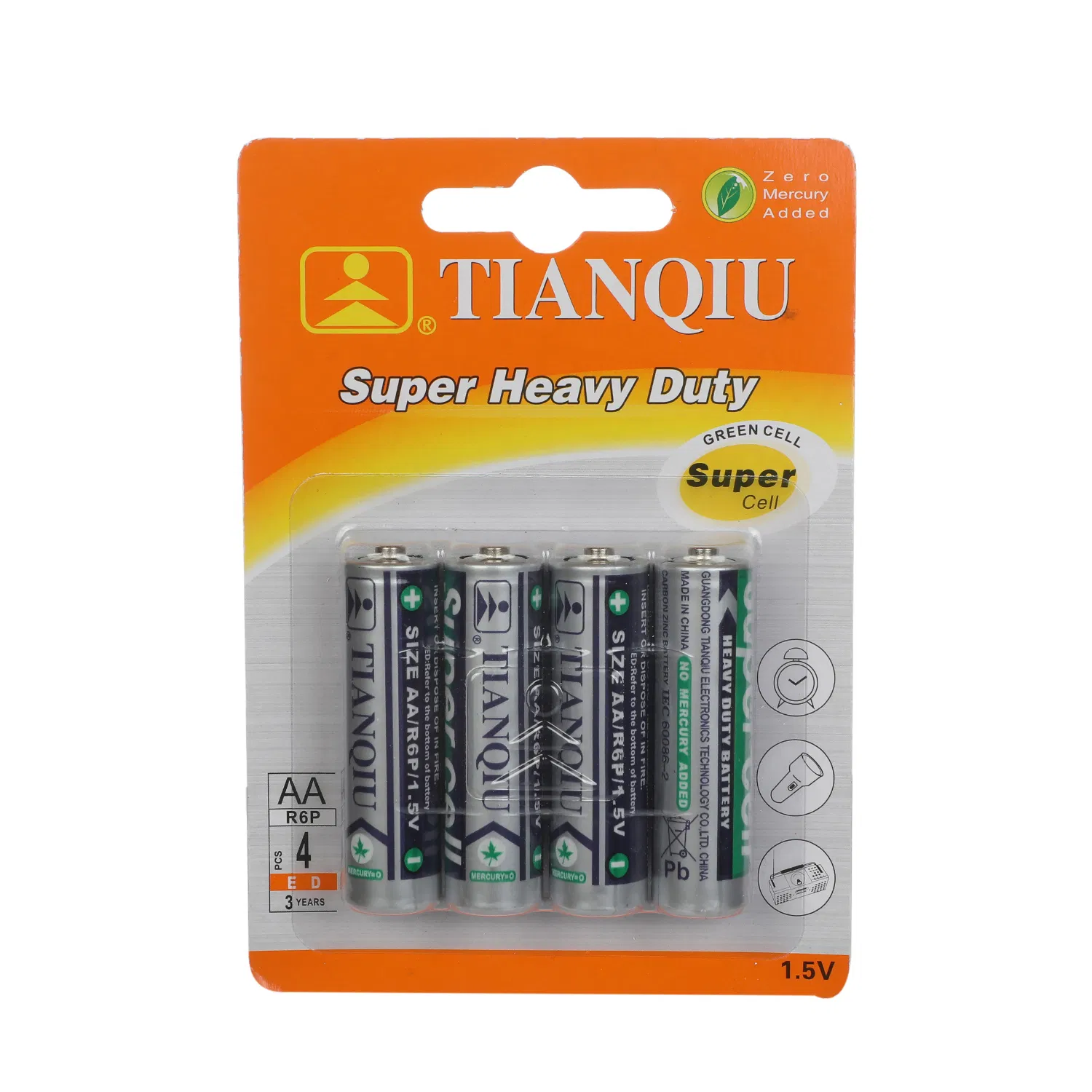 Tianqiu 6f22 Carbon Zinc Battery 9V Dry Battery Cell Factory Price