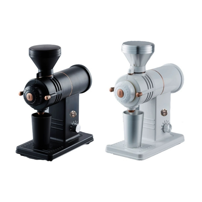 Commercial 78mm Electric Burr Coffee Grinder Home Use Shark Tooth 100g Aluminum Hopper Espresso Coffee Mill Grinding Machine