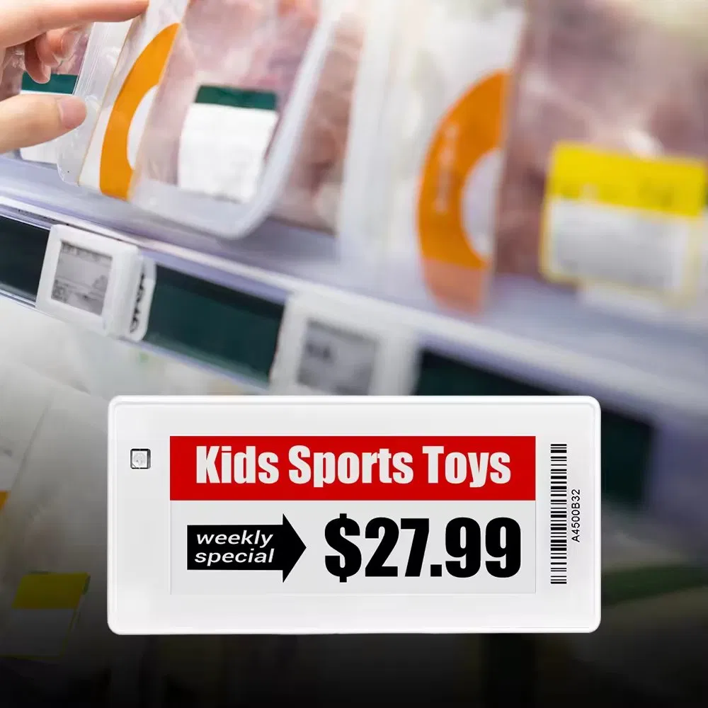 Electronic Shelves Display 2.13-Inch Price Tags, ESL Supermarket Digital Tags