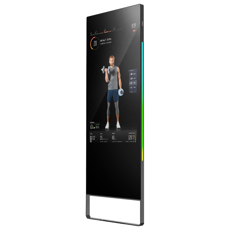 Android Magic Mirror Touch Screen Fitness Interactive Mirror Adversting Machine Display