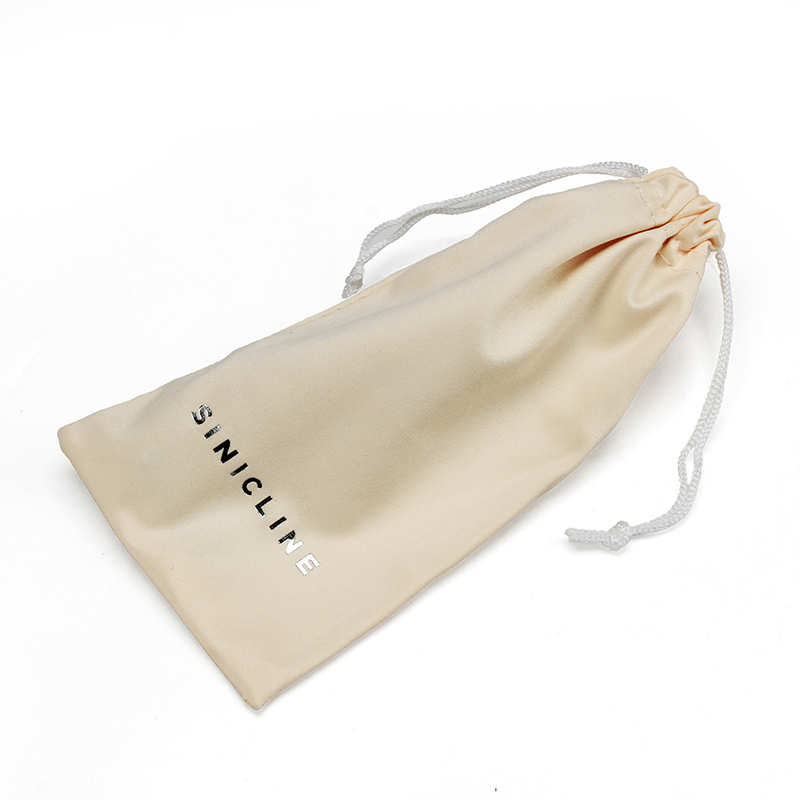 Eyewear Pouch Sunglasses Packaging Bag Fabric Drawstring Dust Bag with Custom Logo Printing